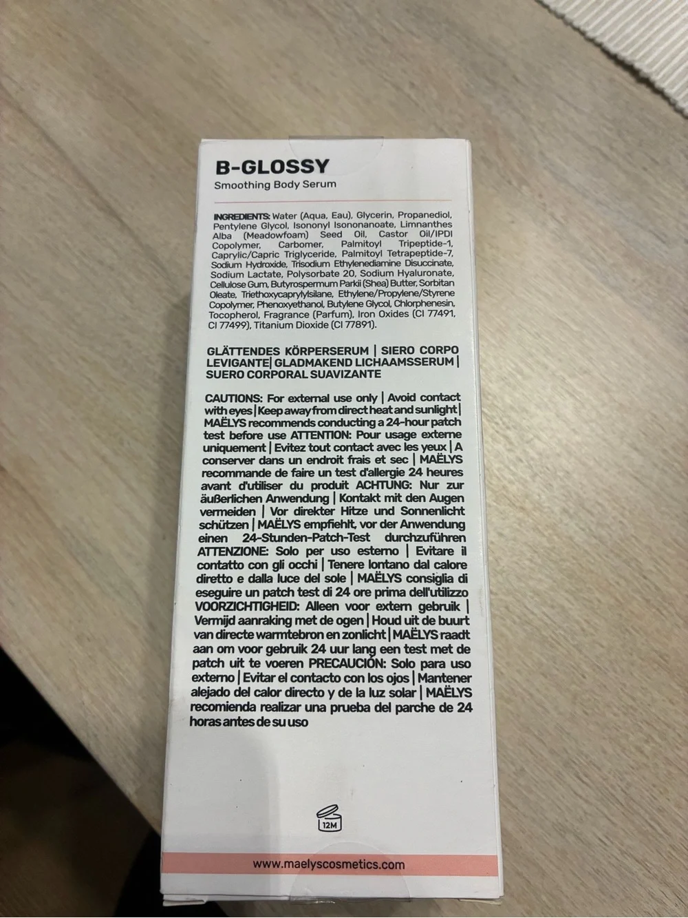 MAËLYS B-GLOSSY Smoothing Body Serum